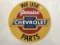 NO SHIPPING: Round Chevrolet Metal Sign 14in