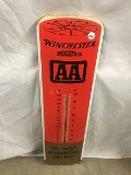 NO SHIPPING: Vintage Winchester Thermometer 7 1/2 x 26 1/2 in