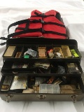 NO SHIPPING: Tackle Box, & 30inch x52inch Chest Life Jacket