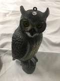 NO SHIPPING: Owl Decoy 22 inches tall