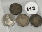 1856-O, (2) 57-O, 74 Seated Dimes