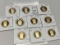 Lot of 10 Proof Presidential Dollars