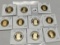 Lot of 10 Proof Presidential Coins