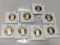 Lot of 8 2012-S Proof Presidential Dollars