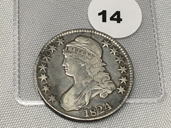 1824 Bust Half
