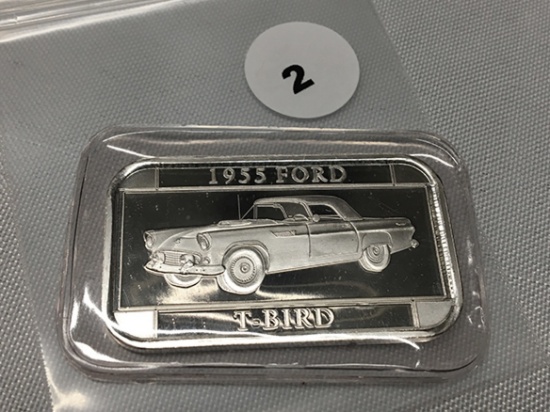 1955 Ford T-Bird 1 oz. Silver Bar