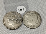 2x$ 1904, 04-S Morgan Dollars
