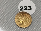 1910 $2 1/2 Gold Indian