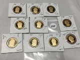 Lot of 10 Proof Presidential $1 Coins