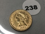 1882 $5 Liberty Gold