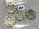 1917-D (R&O), 17-S (R&O) Walking Liberty Half Dollars