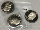 1976-S, 77-S, 78-S Proof Ike Dollars