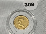1843-O $2 1/2 Gold