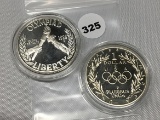 (2) 1988-S $1 Olympic Coin (90% Silver)