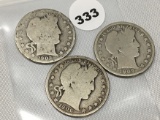 1902, 06-S, 07 Barber Half Dollars