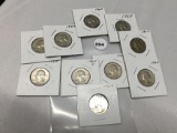 Lot of 10 1964 Washington Quarters