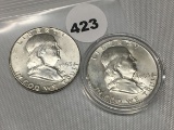 (2) 1963-O Franklin Half Dollars