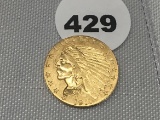 1911 $2 1/2 Indian Gold