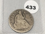 1844 Seated Half