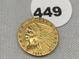 1914-D $2 1/2 Indian Gold