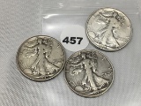 1939, D, S Walking Liberty Half Dollars