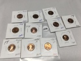 Lot of 11 Proof and Unc. Lincoln Cents