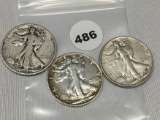 1944, D, S Walking Half Dollars