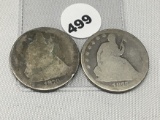 1876-S, 77 Seated Half Dollars