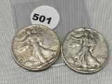 1947, D Walking Liberty Half Dollars