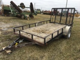 PJ 76 in x 12 ft Single Axle Trailer, Drop Gate