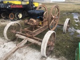 6 hp Associated (Waterloo Iowa) 6hp Hit N Miss Engine on Steel Wheel Cart