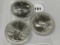Lot of (3) 1984-S $1 Olympic Coins (90% Silver)