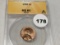 1955 Lincoln Cent, ANACS MS-65 Red