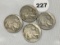 (4) 1913 Buffalo Nickels