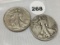 1942, 42-S Walking Liberty Half Dollars