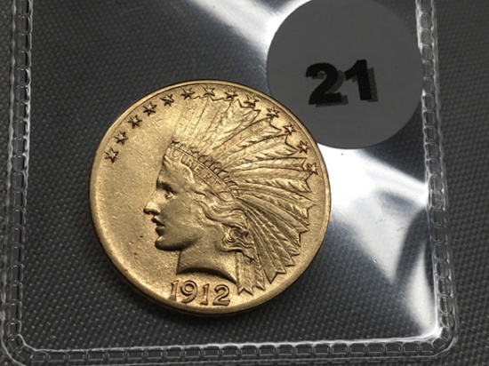 1912 $10 Indian Gold