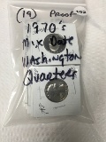 Lot of (19) Proof 1970's (Mix Date) Washington Quarters