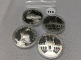 Lot of (4) 1984 Olympic $1 Coins (90% Silver)