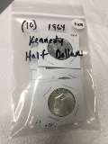 Lot of (10) 1964 Kennedy Half Dollars