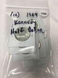 Lot of (10) 1964 Kennedy Half Dollars