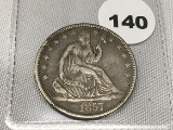 1857 Seated Half