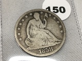 1858-0 Seated Half