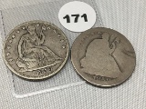 1859, 59-0 Seated Half Dollars