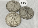1937, 37-S, 37-D Walking Liberty Half Dollars