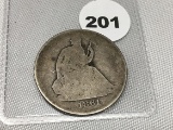 1861 Seated Half