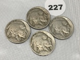 (4) 1913 Buffalo Nickels