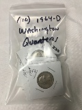 Lot of (10) 1964-D Washington Quarters