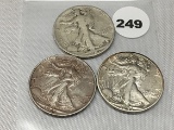 (2) 1941-D, 41-S Walking Liberty Half Dollars