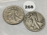1942, 42-S Walking Liberty Half Dollars
