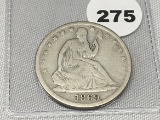 1869-S Seated Half